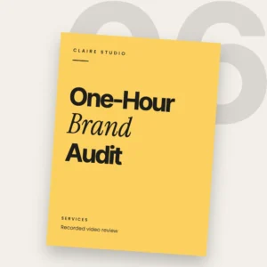 One-Hour Brand Audit – digital product cover by Claire Studio