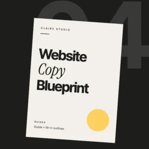 The Website Copy Blueprint – digital product cover by Claire Studio