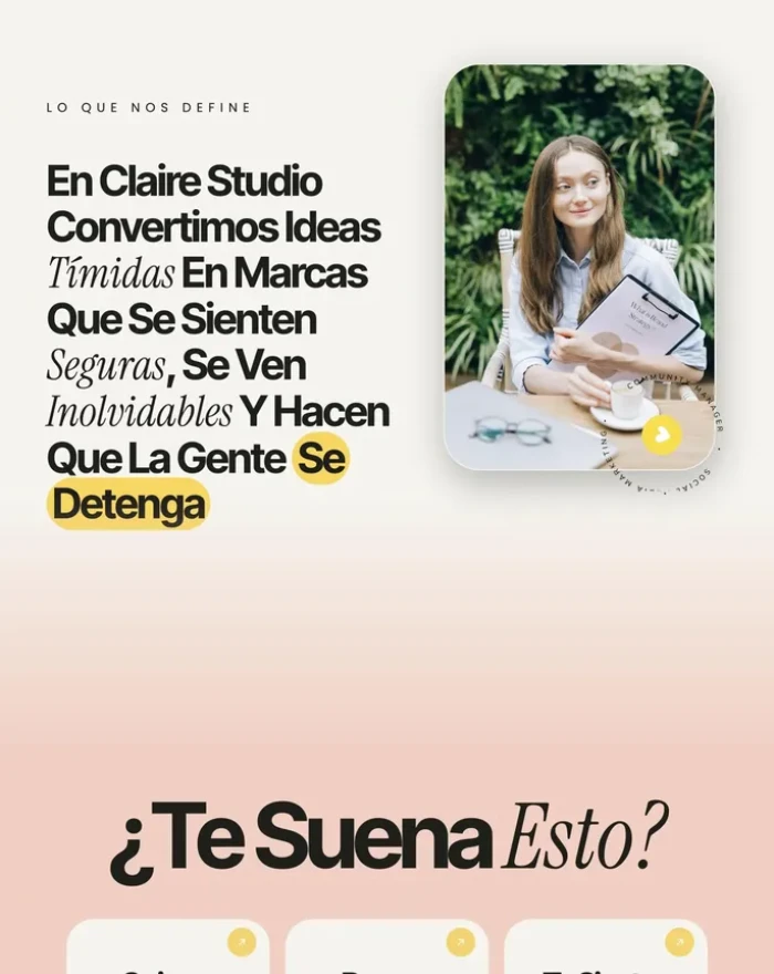 Página de la web Claire Studio